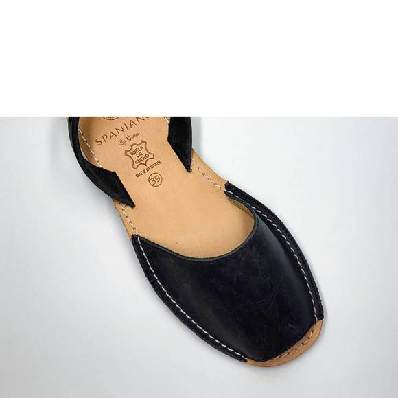 NEW NUMA BY SPANIANS men's avarcas leather sandals in navy blue